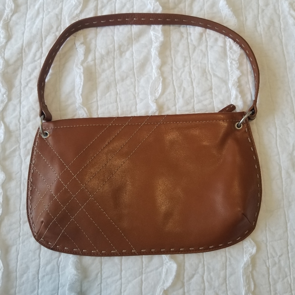 GAP 100% Genuine Leather Bag Brandy Brown EUC